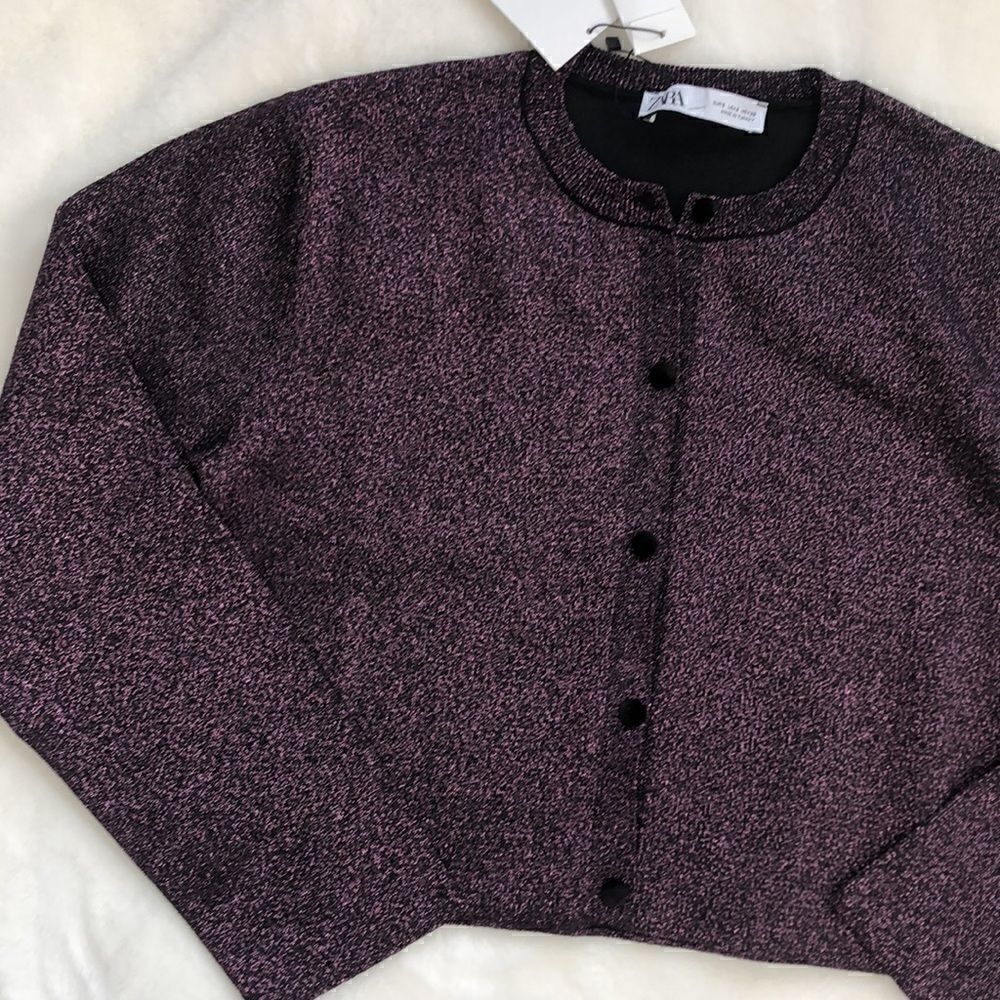 Zara Metallic Shimmer Cardigan Set - Picture 10 of 16